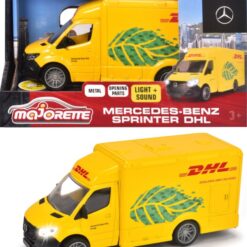 Majorette Grand Series Mercedes-Benz Sprinter DHL Metaal Licht en Geluid 12,5 cm Speelgoedvoertuig
