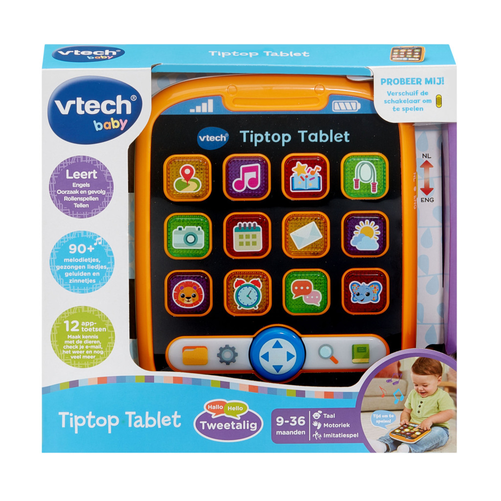 VTech Baby Tiptop Tablet + Licht en Geluid Geel - Afbeelding 7