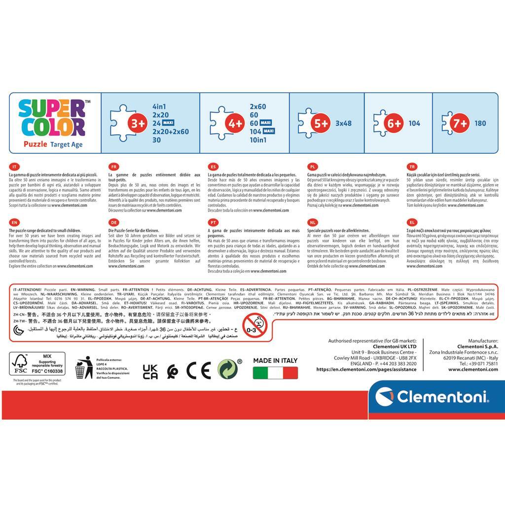 Clementoni Supercolor 4in1 Puzzel Paw Patrol 12-24 Stukjes - Afbeelding 6