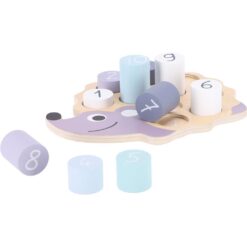 Alternative view of Jipy Houten Legpuzzel Egeltje 10 Stukjes Paars/Blauw