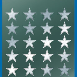 Avery AV-52811 Etiket Z-design Christmas Pakje A 2 Vel Zilveren Sterren