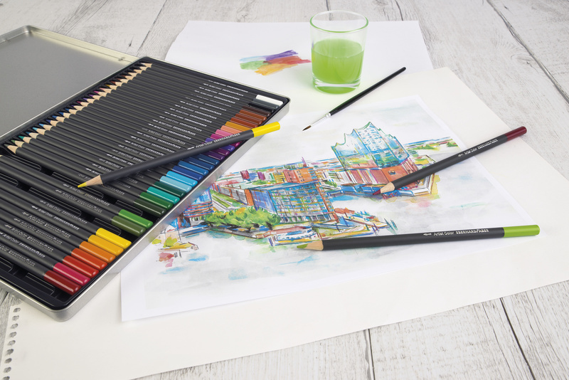 Eberhard Faber EF-516036 Aquarelpotlood Metalen Etui A 36 Stuks - Afbeelding 3