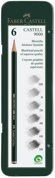 Faber Castell FC-119063 Potlood 9000 Bliketui A 6 Stuks - Afbeelding 2