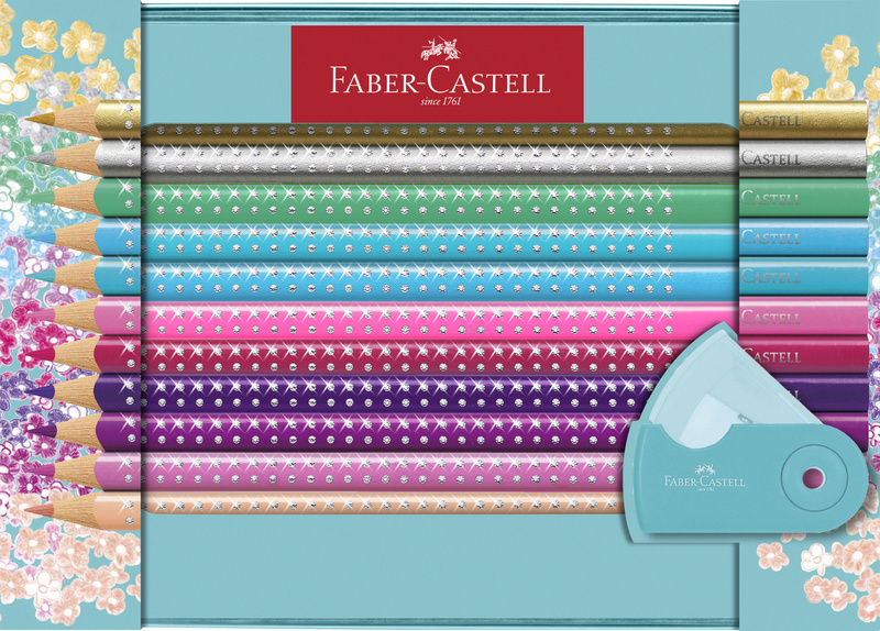 Faber Castell FC-201641 Sparkle Set Faber-Castell 20x Kleurpotloden En 1x Mini Puntenslijper - Afbeelding 2