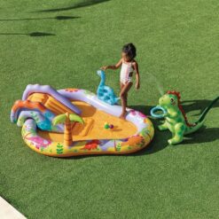 Alternative view of Intex 56139NP Opblaasbaar Speelzwembad Dino Park met Glijbaan 201x157x69cm