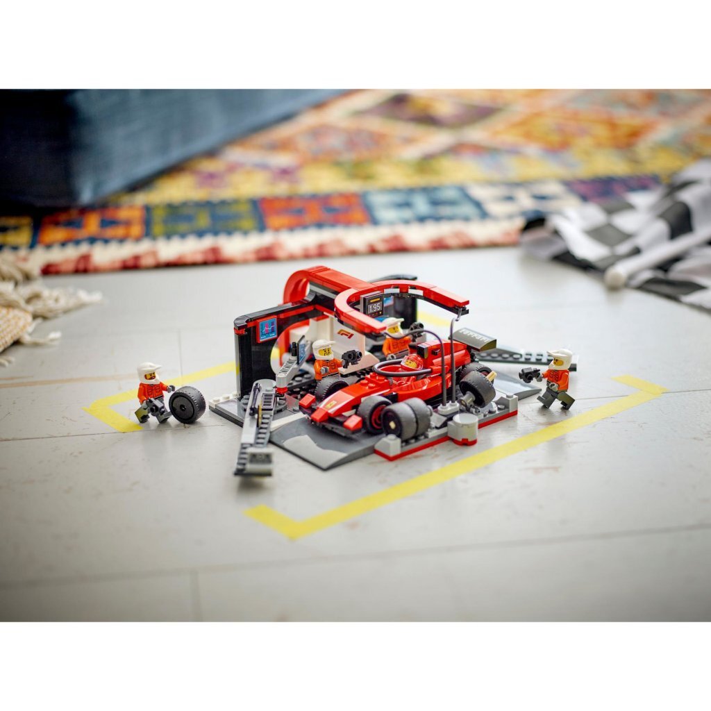 Lego City 60443 F1 Pitstop en Pitcrew met Ferrari - Afbeelding 6