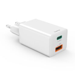 Alternative view of Hama Snellader 1x USB-C PD 1x USB-A QC Mini-oplader 45 W Wit