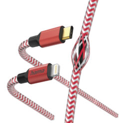 Alternative view of Hama Oplaadkabel Reflective USB-C - Lightning 1,5 M Nylon Rood