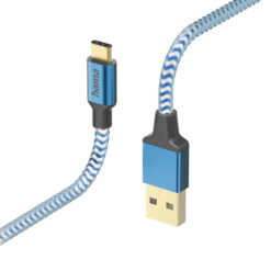 Alternative view of Hama Oplaadkabel Reflective USB-A - USB-C 1,5 M Nylon Blauw
